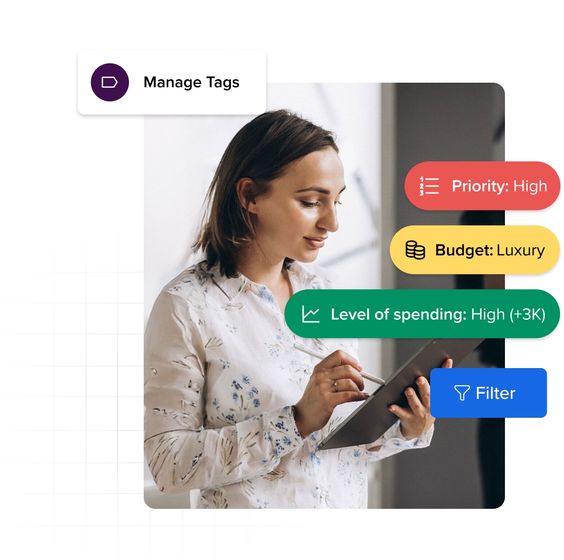 Card Container@2x Vereinfachen Sie die Verwaltung und optimieren Sie den Workflow mit Smart Tags