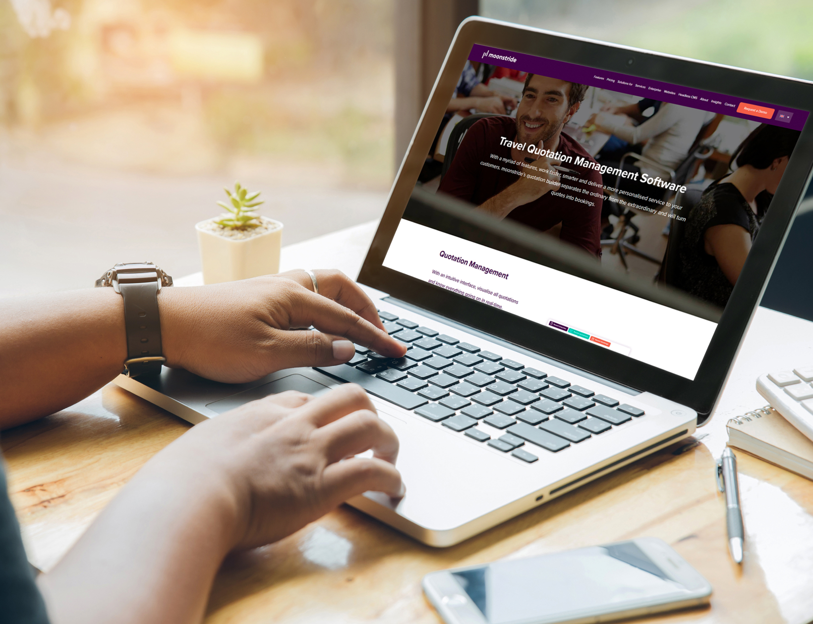 Diverse reisquotes maken binnen enkele seconden met moonstride